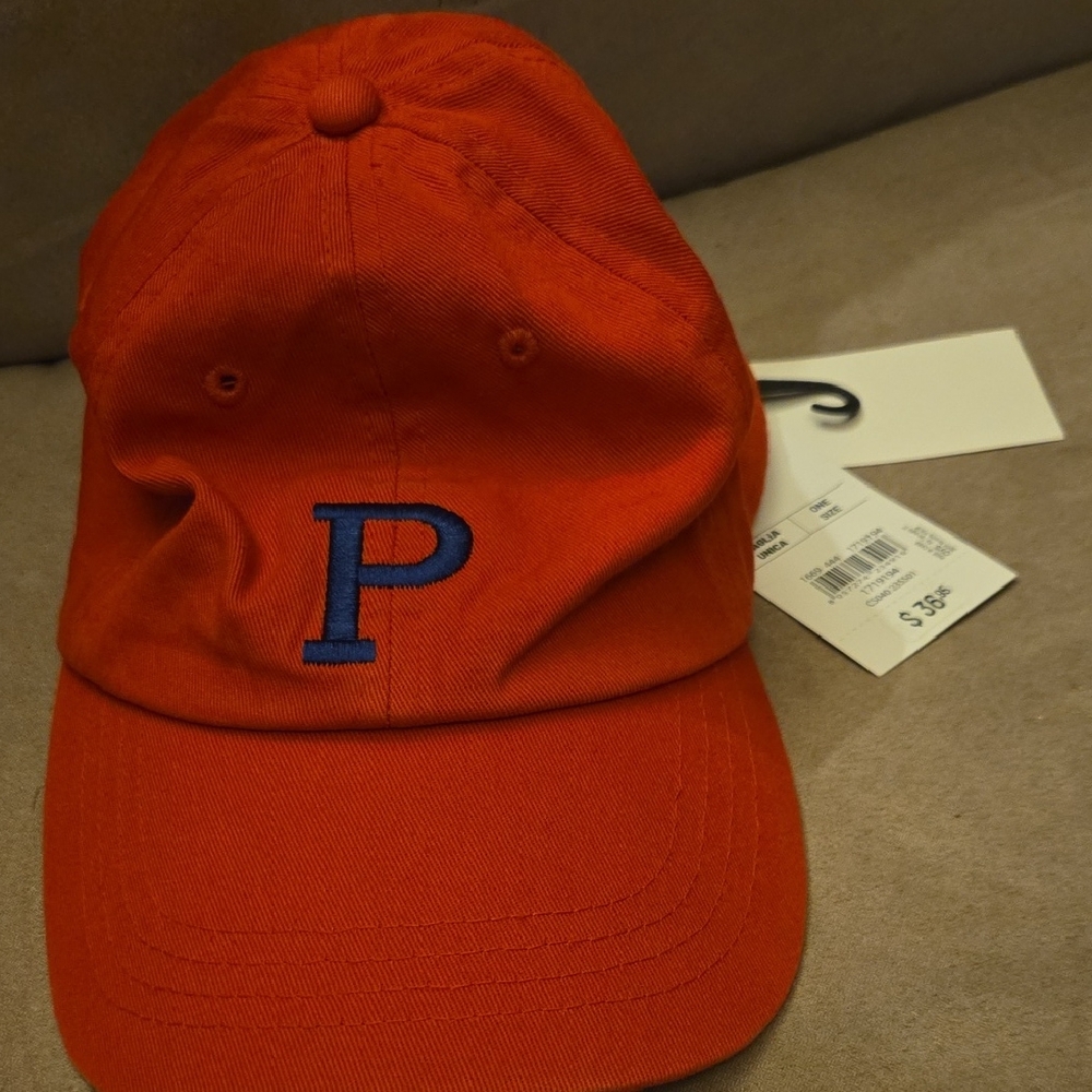 Piombo Red Cap with Blue Letter P